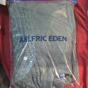 Aelfric Eden Teal Cable Knit Pullover